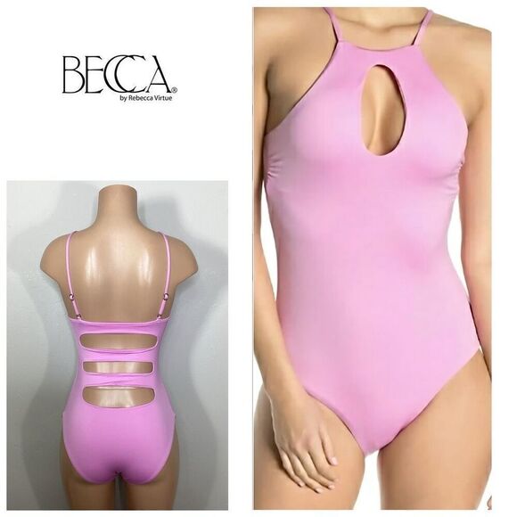 New. BECCA pink one piece. Small. Retails $129 - Picture 1 of 8